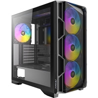 Antec AX1000 ARGB Mid-Tower Gaming PC Case, Full Mesh Front, Tempered Glass, Steel/Plastic, 4 x 120mm ARGB Fans, E-ATX, ATX/Micro-ATX/ITX Compatible