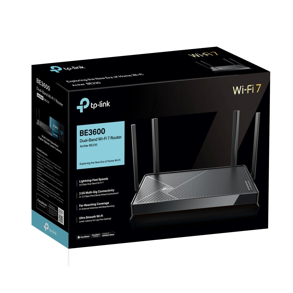 TP-Link Archer BE230 wireless router 2.5 Gigabit Ethernet Dual-band (2.4 GHz / 5 GHz) Black