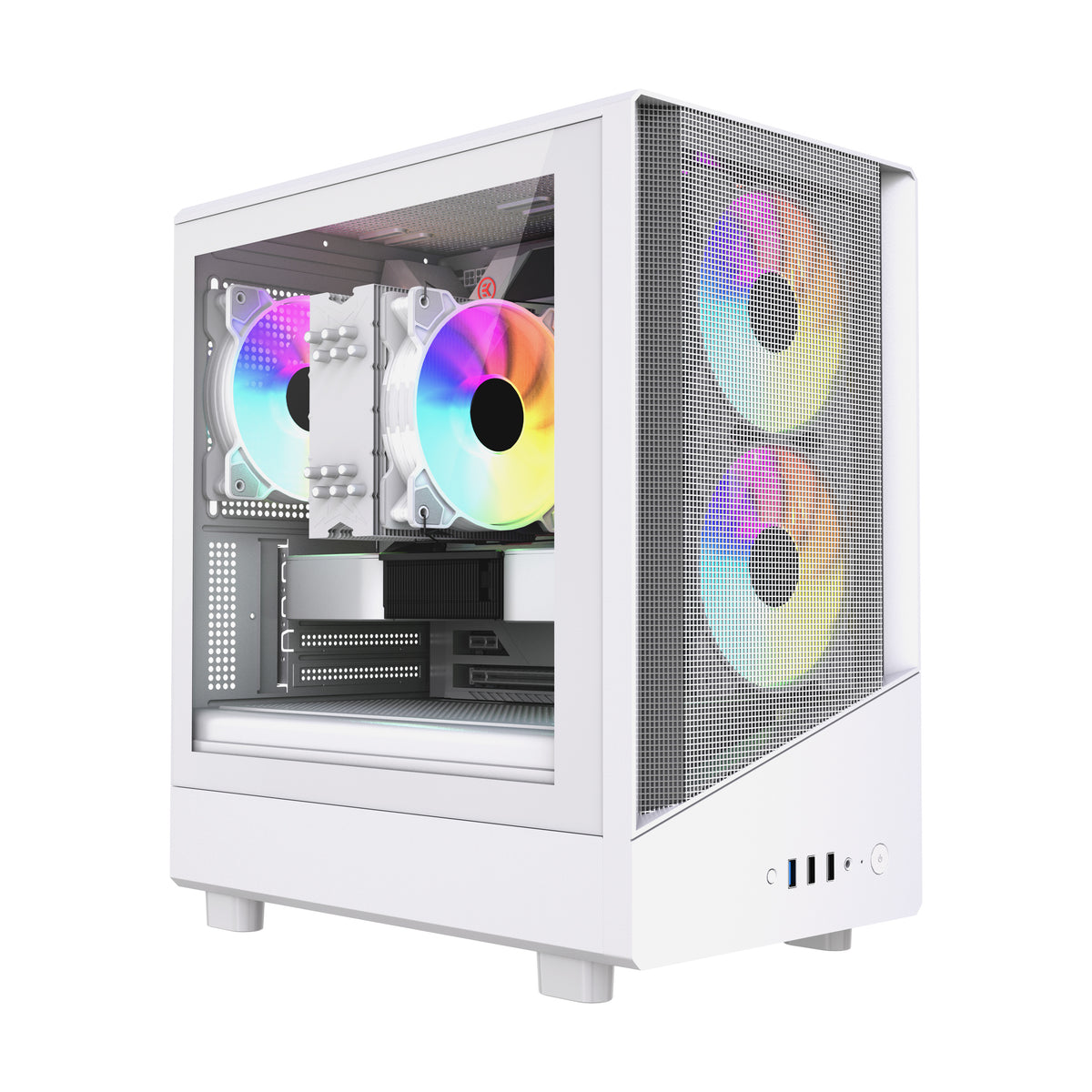 VIDA SPIRE M MATX WHITE GAMING CASE Micro Tower