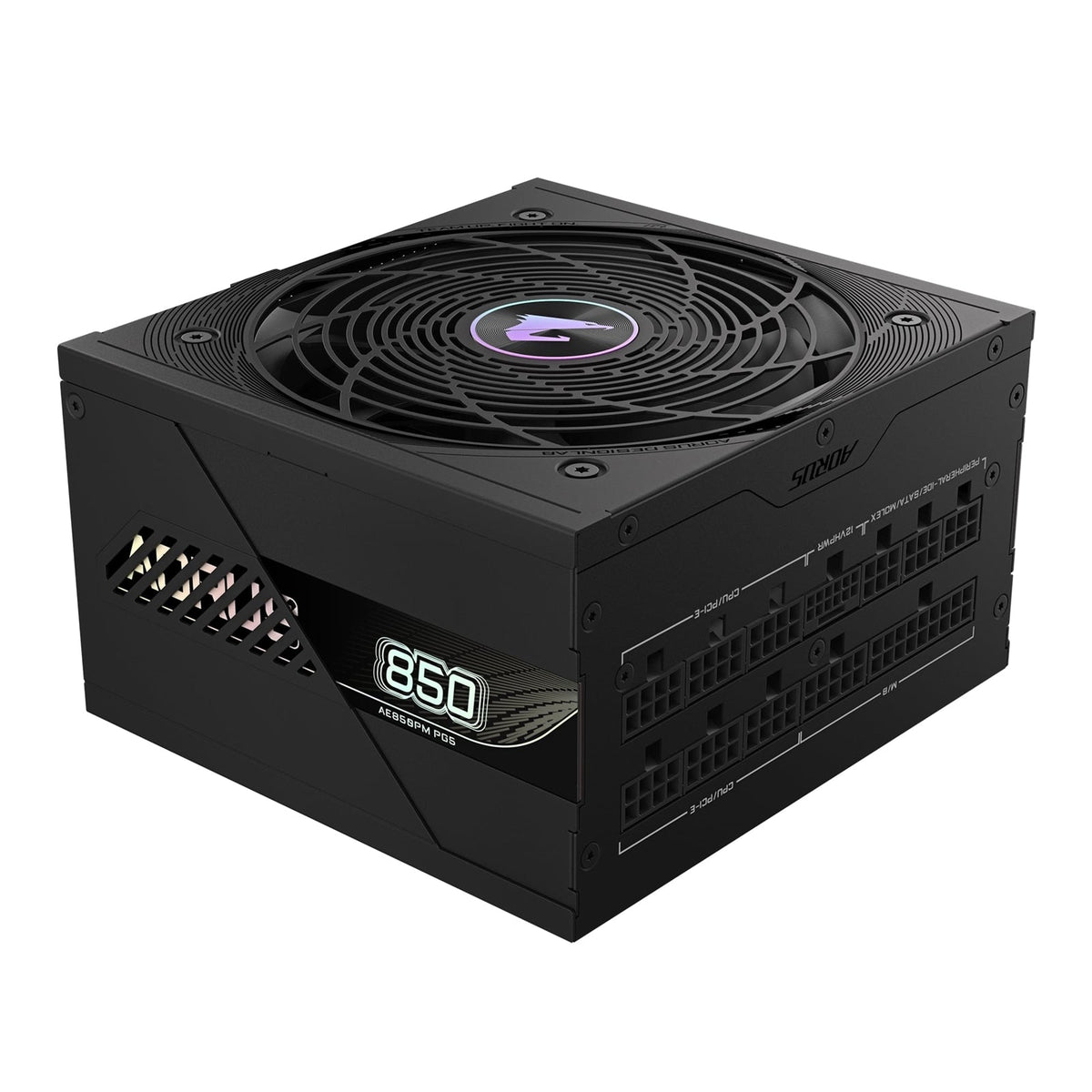 Gigabyte AORUS ELITE 850W PSU - Fully Modular, 80 PLUS Platinum, ATX 3.1, PCIe 5.0 Ready, 12VHPWR, Silent 120mm FDB Fan, 10-Year Warranty