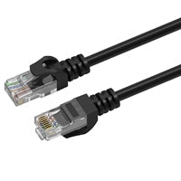 Prevo CAT6-BLK-2M Network Cable, RJ45 (M) to RJ45 (M), CAT6, 2m, Black, Oxygen Free Copper Core, Sturdy PVC Outer Sleeve & Clip Protector, Retail Box Packaging