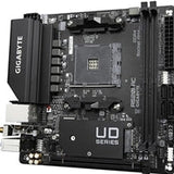 Gigabyte A520I AC Ultra Durable AMD AM4 Socket Motherboard, Mini-ITX, 2x DDR4 Slots, 1x M.2 Socket, GbE LAN, Wi-Fi 5, 1x Display Port 1.4 / 2x HDMI Ports