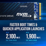 PNY CS1030 (M280CS1030-250-RB) 250GB SSD, PCIe Gen3 x4 Interface,Max Read 2500MB/s, MaxWrite 1100MB/s, 5 Year Limited Warranty