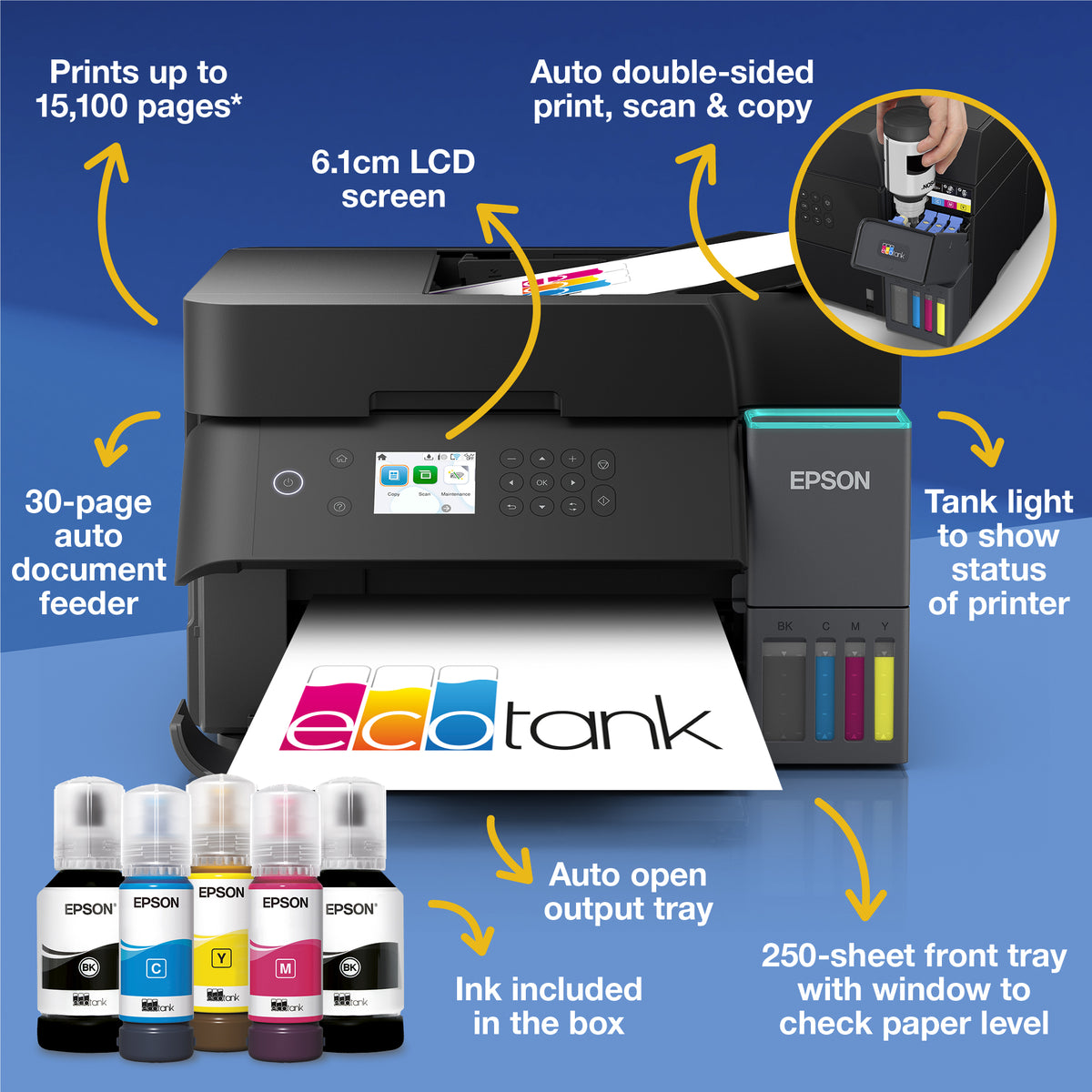 Epson EcoTank ET-3950 Inkjet A4 4800 x 1200 DPI 35 ppm Wi-Fi