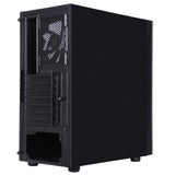 CIT Silent ES Black Mid-Tower Low Noise Computer Case with 2 x 120mm PWM Cooling Fans Included Sound Dampening Material