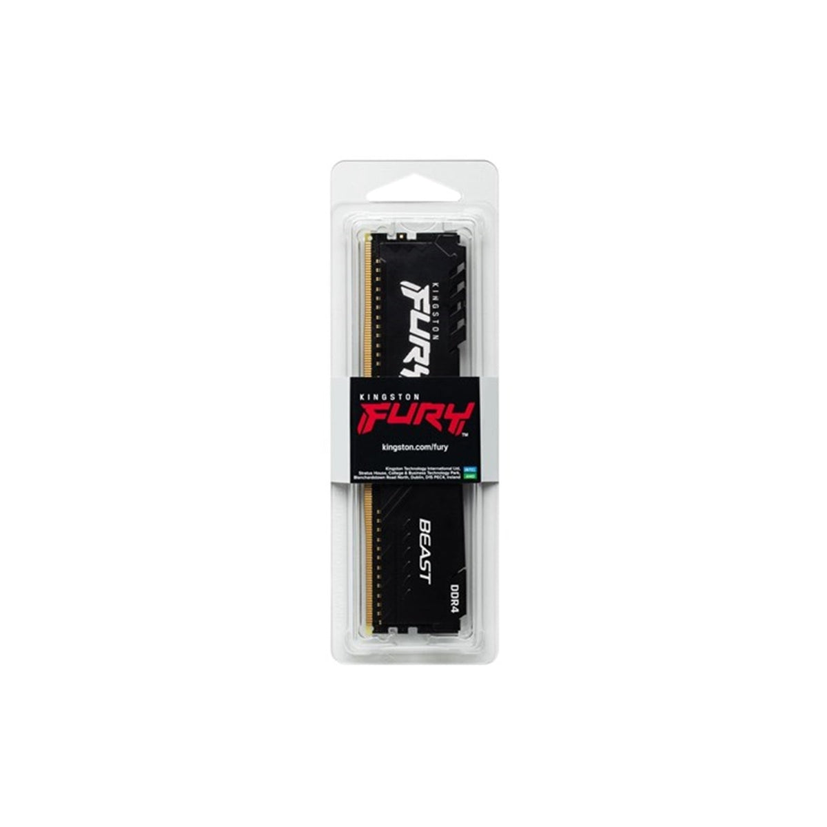 Kingston FURY Beast KF436C18BBK2/64 64GB (2x 32GB) DIMM System Memory, 3600MHz, DDR4, CL18, Black, Intel XMP