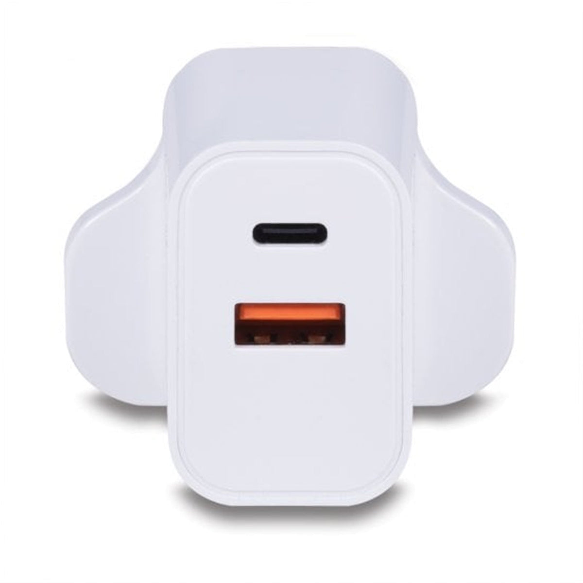 LINDY 73425 30W USB Type A & C Charger UK Plug, 3A, Power Delivery 3.0 + PPS, 2 Output Connectors (USB, 24 pin USB-C), White