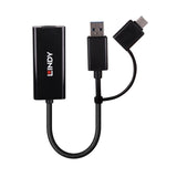 Lindy USB 3.2 Gen 1 Gigabit Ethernet Converter, Bus-Powered, No External Power Supply Required