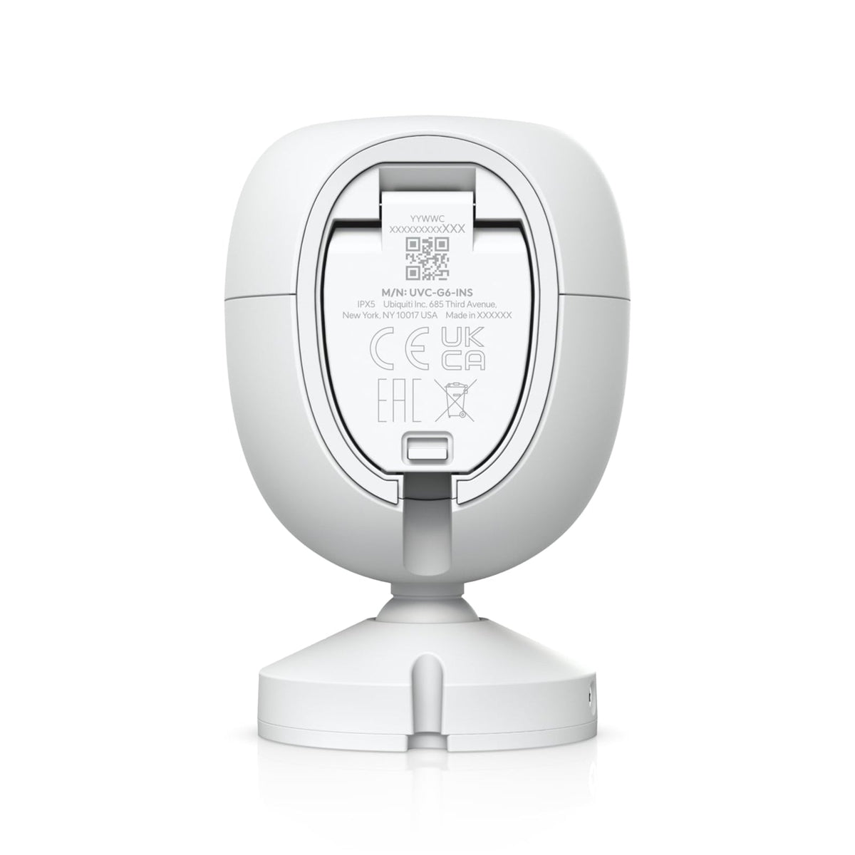 Ubiquiti (UVC-G6-INS-W-UK) Plug-and-play, 4K WiFi-connected camera with a 1/1.8" 8MP image sensor, Multi-TOPS AI Engine, and two-way audio.