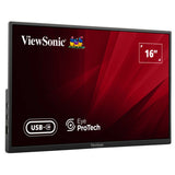 Viewsonic VA1650 16 inch USB-C Lightweight Portable IPS Monitor, Full HD, 60Hz, HDMI (v1.4), VESA, Built in Foldable Stand