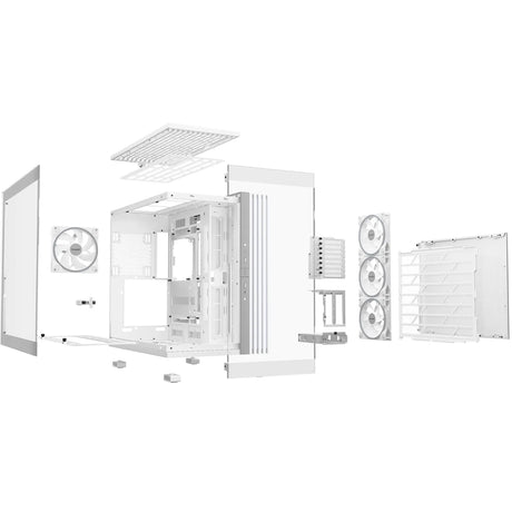 be-quiet! Light Base 900 FX, White, Full Tower E-ATX Case, Massive ARGB LED Strip, Full Windowed Design, 4 Light Wings 140mm PWM fans included
