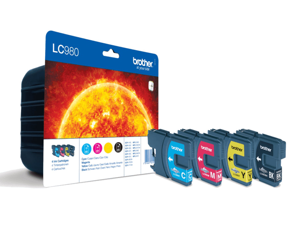 Brother LC980VALBP ink cartridge 4 pc(s) Original Black, Cyan, Magenta, Yellow